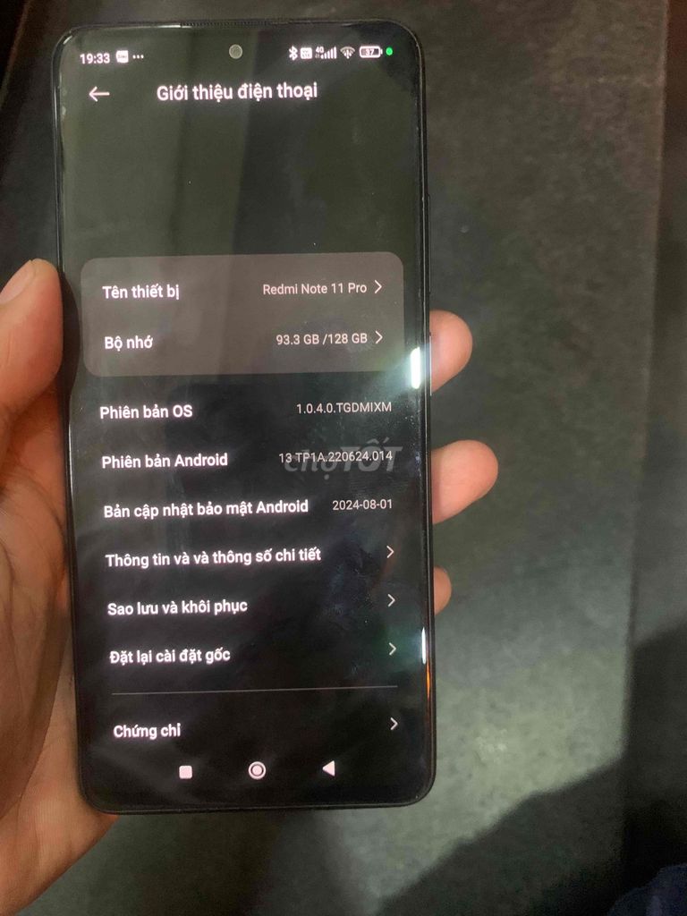 Xiaomi Redmi Note 11 Pro 128GB Xám. Mua bán Điện thoại tại Quận Bắc Từ Liêm Hà Nội được đăng bởi Mặc Thiên Ân hình 1