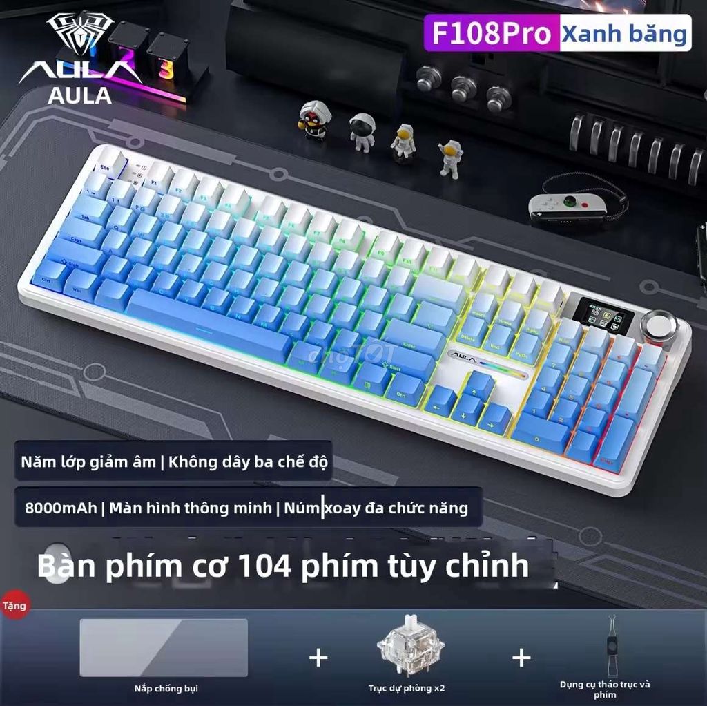 Bàn phím cơ Aula F108Pro Xanh Băng. Mua bán Phụ kiện (Màn hình, Chuột...) tại Huyện Thủ Thừa Long An được đăng bởi Nguyễn Hữu Vinh hình 1