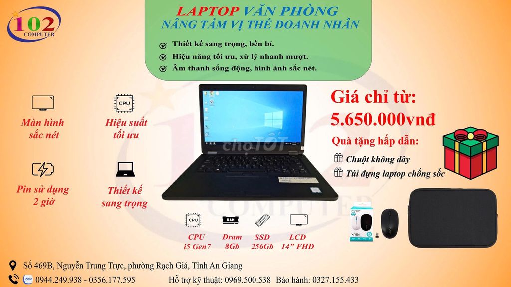 Dell Latitude 14 i5 Gen7 8GB/256GB. Mua bán Laptop tại Thành phố Rạch Giá Kiên Giang được đăng bởi Phong Nguyễn hình 1