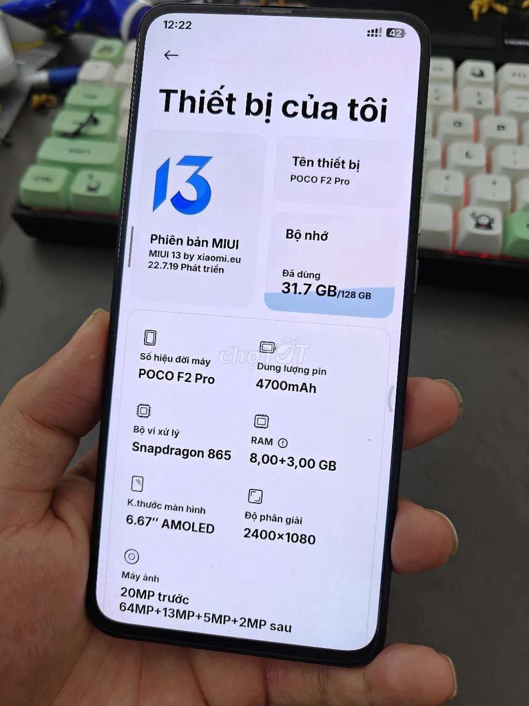 Xiaomi K30 Pro 128GB Xanh. Mua bán Điện thoại tại Thành phố Thủ Đức Tp Hồ Chí Minh được đăng bởi Điện Thoại Giá Tốt hình 1