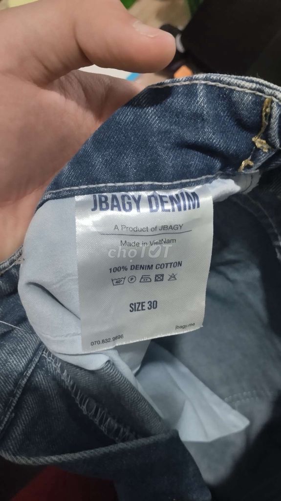 Quần ống rộng nam JBAGY  size 30 mặc 1 lần