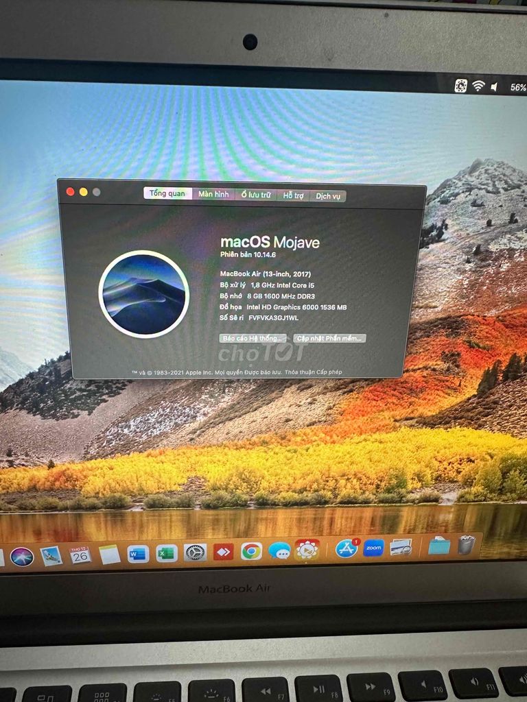 Apple MacBook Air 2017 i5 8GB/128GB. Mua bán Laptop tại Quận Long Biên Hà Nội được đăng bởi Ngoc Diep - Jolie hình 1
