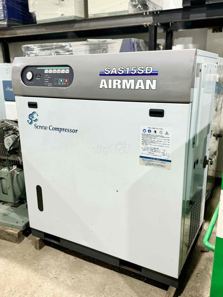 Máy nén khí trục vít Nhật Airman 20hp có sấy khí