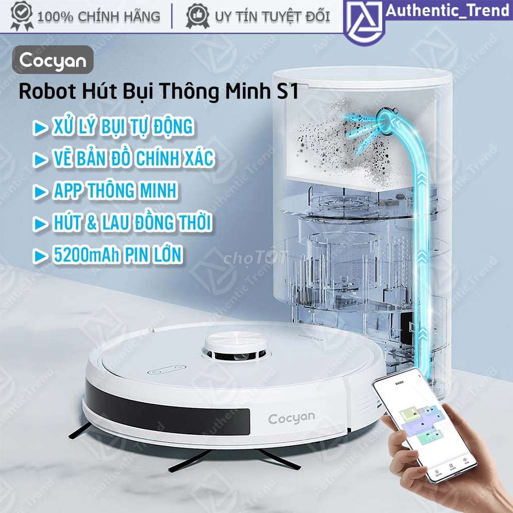 [Xả Hàng] Robot Hút Bụi Thông Minh Tự Đổ Bụi 3in1