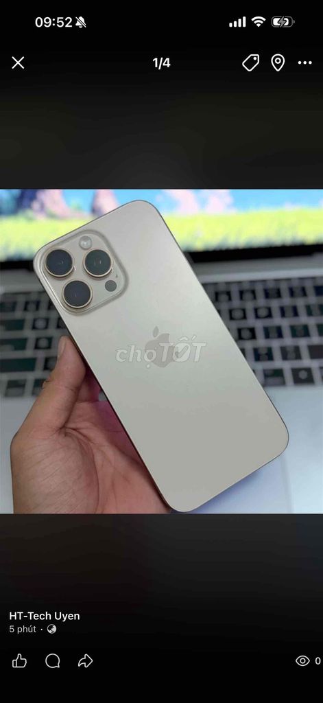 Apple iPhone 16 Pro Max 256GB Vàng Đã qua sử dụng. Mua bán Điện thoại tại Thành phố Biên Hòa Đồng Nai được đăng bởi Uyên Phạm hình 1