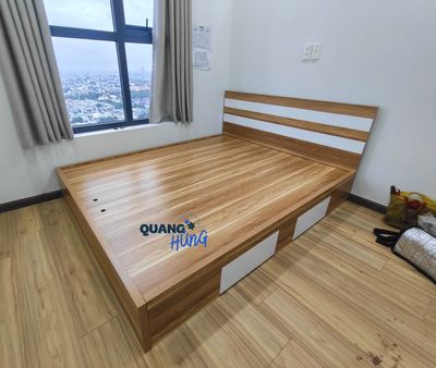 GIƯỜNG GỖ MDF=GIƯỜNG GỖ MDF:GIƯỜNG GỖ MDF:GIƯỜNG. Mua bán Giường, chăn ga gối nệm tại Quận 8 Tp Hồ Chí Minh được đăng bởi Nội Thất Quang Hùng