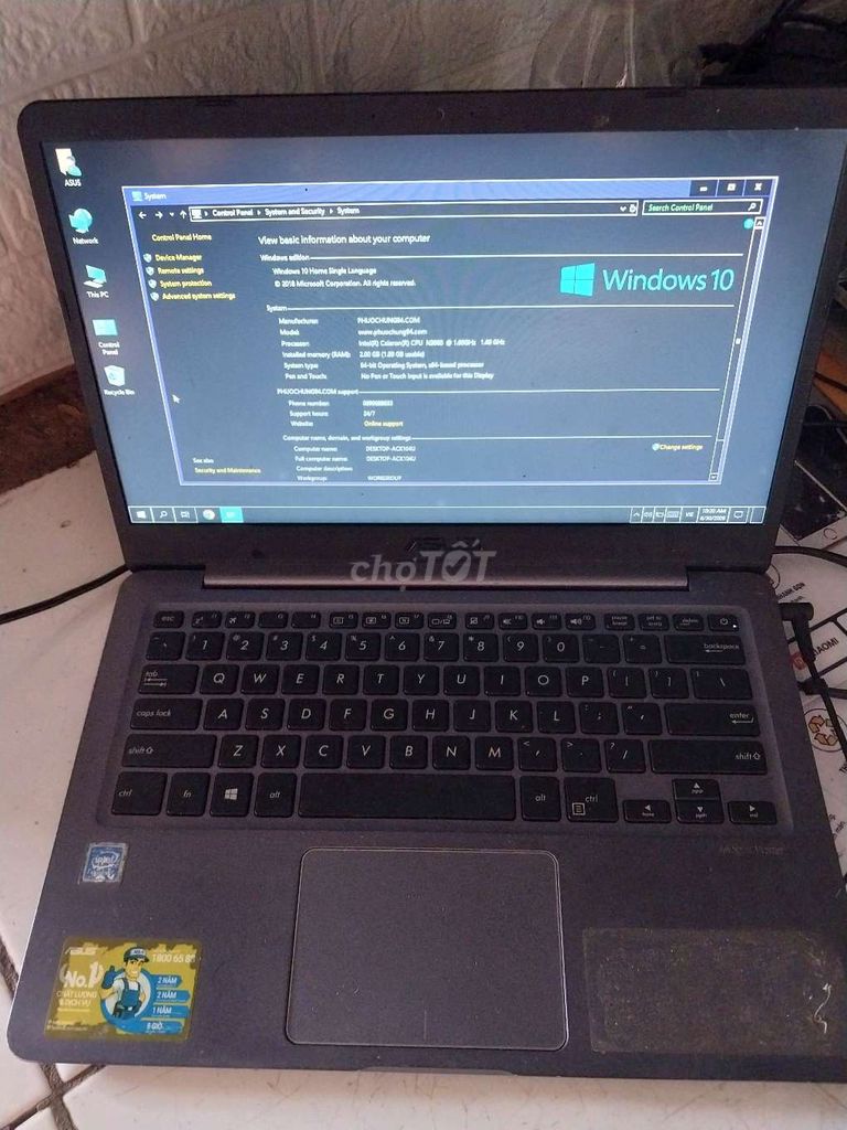 ASUS N3060 Celeron 2GB Xám. Mua bán Laptop tại Huyện Bình Chánh Tp Hồ Chí Minh được đăng bởi Anh hình 1