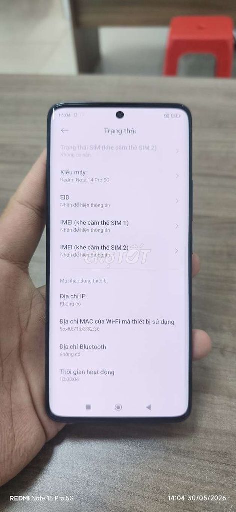 Xiaomi Redmi Note 14 Pro 5G 256GB Đen Như mới. Mua bán Điện thoại tại Thành phố Thủ Đức Tp Hồ Chí Minh được đăng bởi 19 Nguyễn Duy Phương hình 1