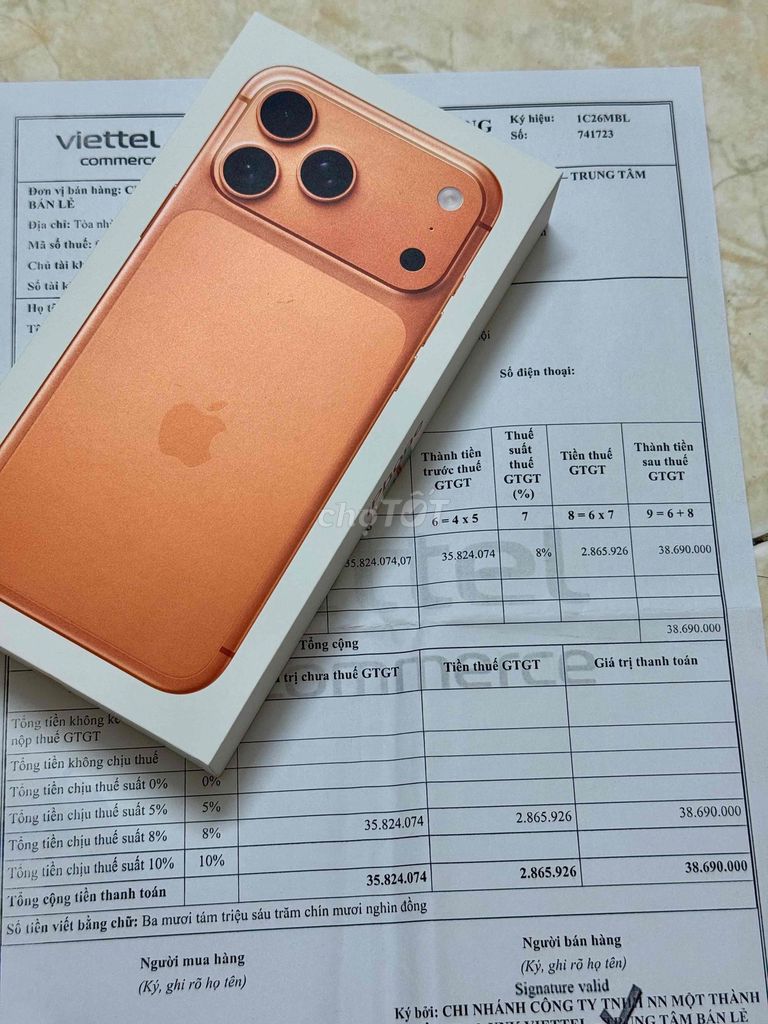Apple 17 Pro Max 256GB new Cam vũ trụ VNA. Mua bán Điện thoại tại Quận Long Biên Hà Nội được đăng bởi khoi dang minh hình 1