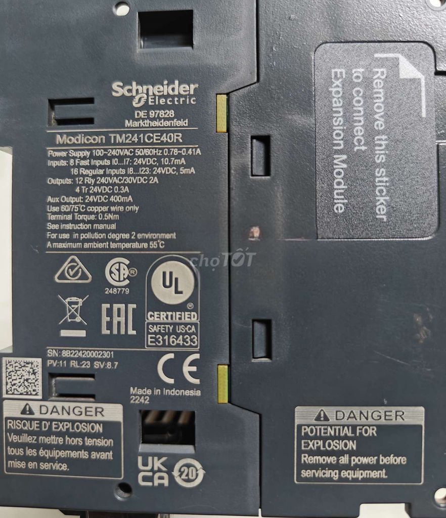 Bộ PLC Schneider Electric Modicon TM241CE40R. Mua bán Đồ chuyên dụng, Giống nuôi trồng tại Huyện Tuy Phước Bình Định được đăng bởi Hoàng Long hình 1