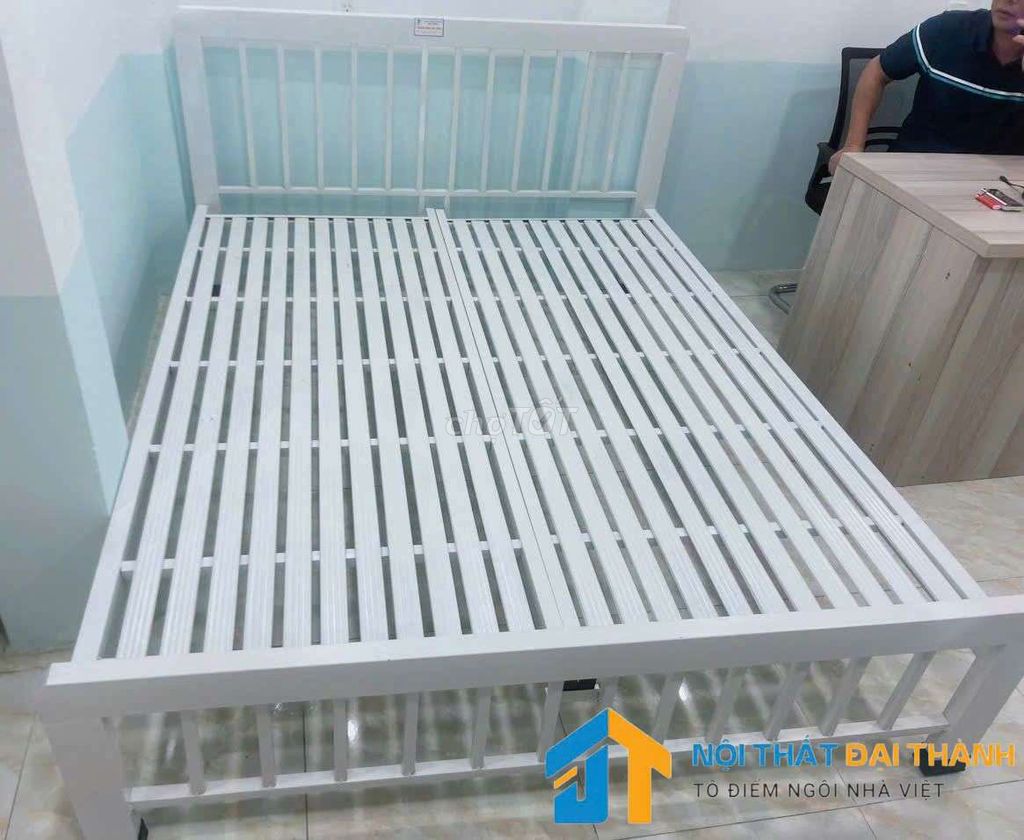 Giường sắt 1M4 MN01 MÀUTRẮNG, SIÊUXINH, HỎATỐC HCM. Mua bán Giường, chăn ga gối nệm tại Quận Tân Phú Tp Hồ Chí Minh được đăng bởi NỘI THẤT ĐẠI THÀNH hình 1
