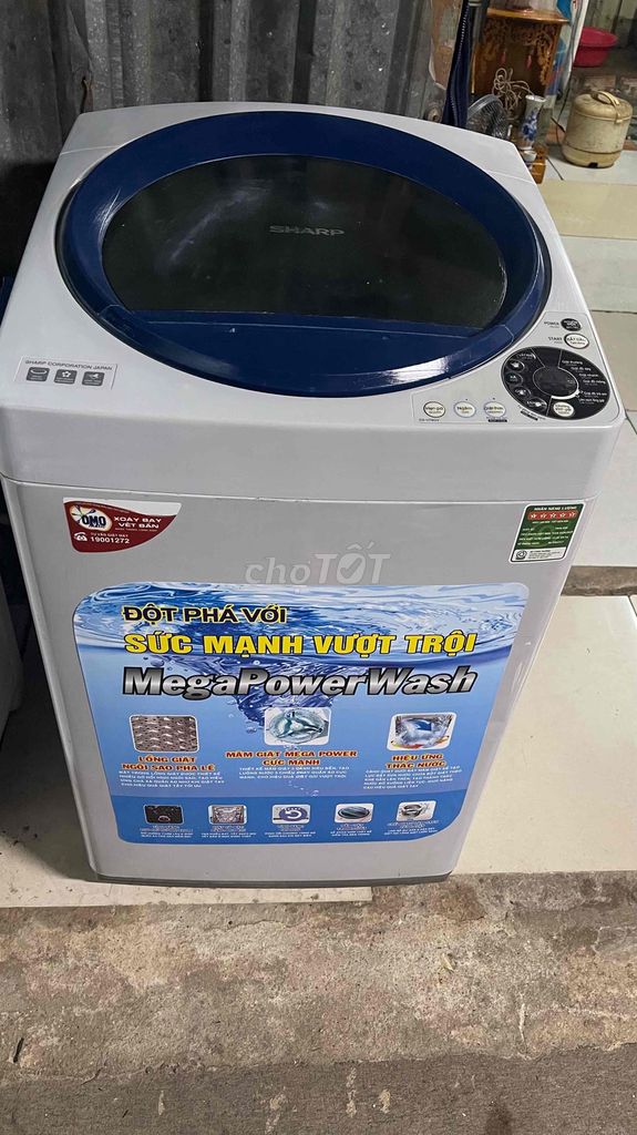 Bán máy giặt Sharp 8kg đẹp xài êm ru máy zin