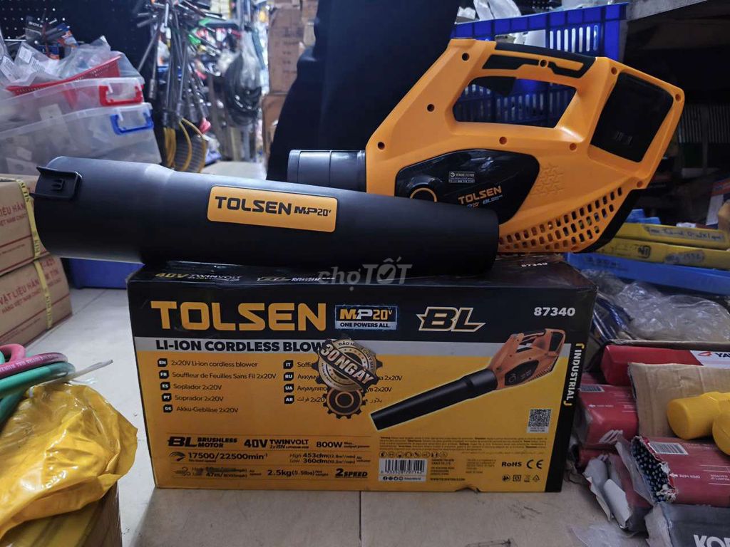 xã kho thân máy thổi bụi Tolsen 87340 Pin 20V. Mua bán Nội thất, đồ gia dụng khác tại Quận Ninh Kiều Cần Thơ được đăng bởi Điện Máy Lâm Quốc Trung Cần Thơ hình 1
