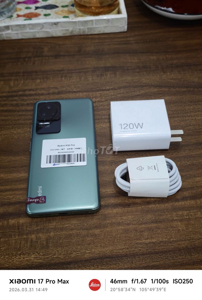 Redmi K50 Pro 5G Xanh 12/256 sạc 120w có ship COD. Mua bán Điện thoại tại Quận Hoàng Mai Hà Nội được đăng bởi Android Top hình 1