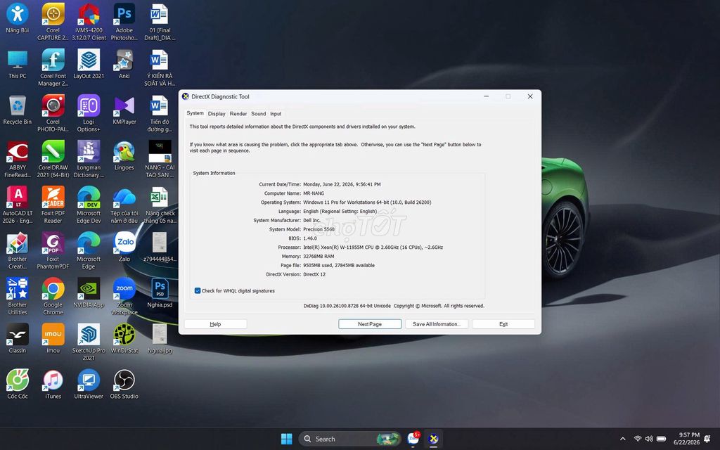 Cần bán Laptop Dell Precision 5560. Mua bán Laptop tại Quận Thanh Khê Đà Nẵng được đăng bởi Bùi Xuân Năng hình 1