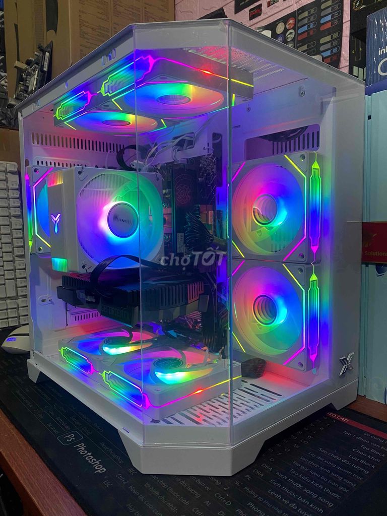 Case 3 mặt kính B660 12400f có vga Rtx2060 11tr5