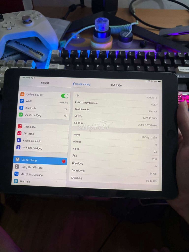 iPad Air 1 64GB Wifi + 4G Xá. Mua bán Máy tính bảng tại Quận Ba Đình Hà Nội được đăng bởi Dũng hình 1