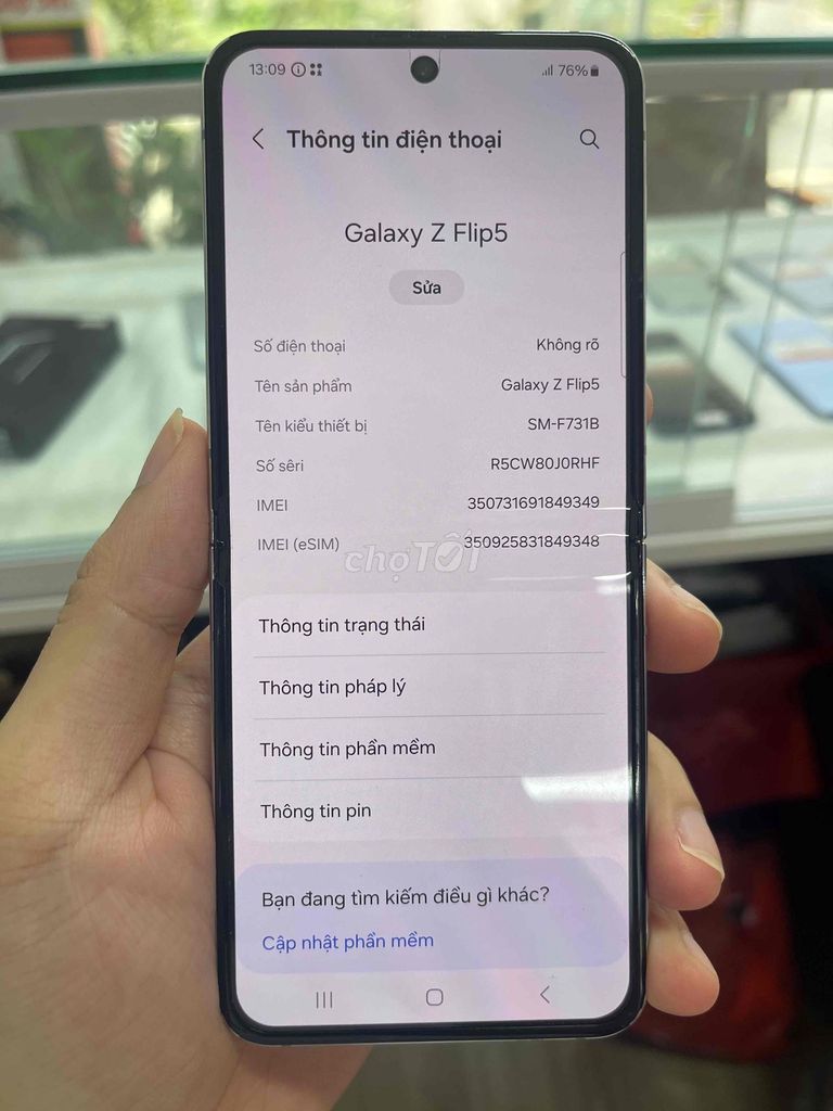 SAMSUNG Z FLIP 5 - 5G R8/512GB new 99%. Mua bán Điện thoại tại Quận Đống Đa Hà Nội được đăng bởi HIẾU STORE hình 1