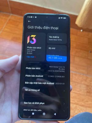 Xiaomi Redmi Note 10 Pro 5G 128GB/8GB 732G 120Hz