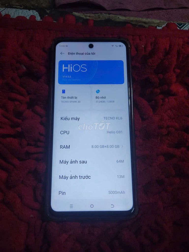 Tecno Spark 30 128GB Đen. Mua bán Điện thoại tại Quận Bình Thạnh Tp Hồ Chí Minh được đăng bởi kubi hình 1
