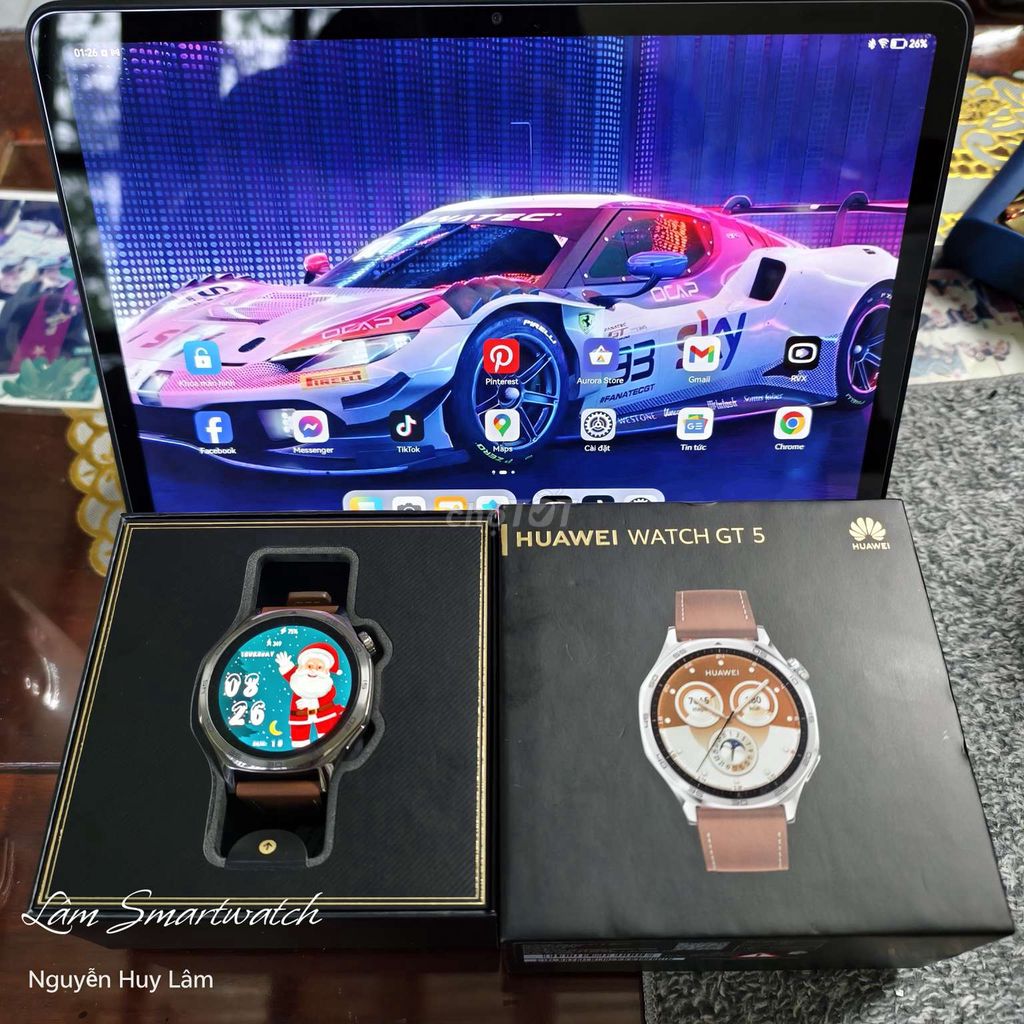 HUAWEI WATCH GT5 DÂY DA NÂU FULLBOX