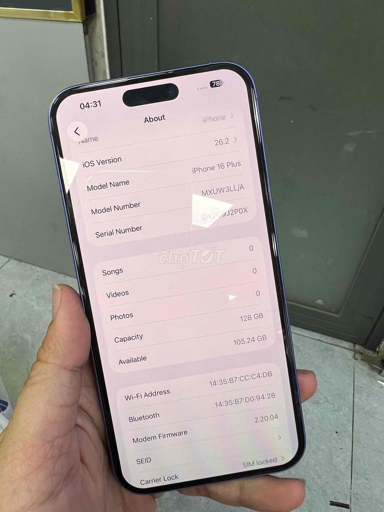 iPhone 16 Plus 128GB Xanh lock Mỹ 99% giá SV. Mua bán Điện thoại tại Thành phố Thuận An Bình Dương được đăng bởi Huy mua bán sửa chữa iphone ipad hình 1