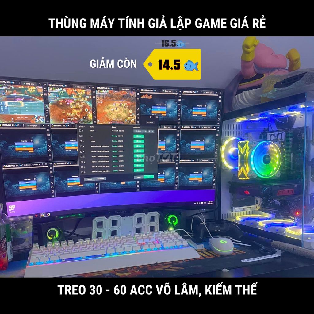 PC Giả Lập 30-60 Acc Dual Xeon, 128G RAM, 512G SSD