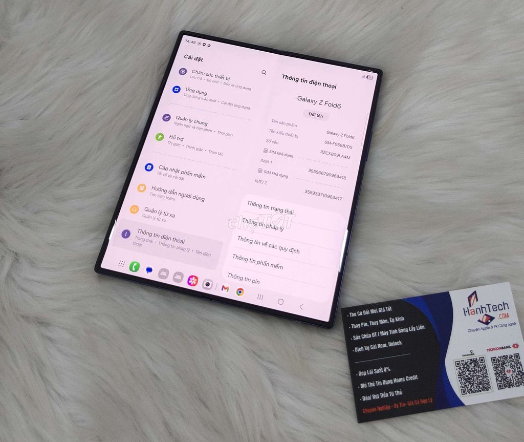 Samsung Z Fold 6 256GB Xanh 2 sim. Mua bán Điện thoại tại Quận 3 Tp Hồ Chí Minh được đăng bởi Hạnh Tech hình 1
