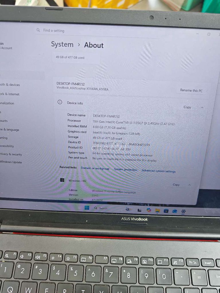 ASUS Vivobook 15 i5-1135G7 8GB/477GB SSD Xám. Mua bán Laptop tại Thành phố Thủ Đức Tp Hồ Chí Minh được đăng bởi Phong hình 1