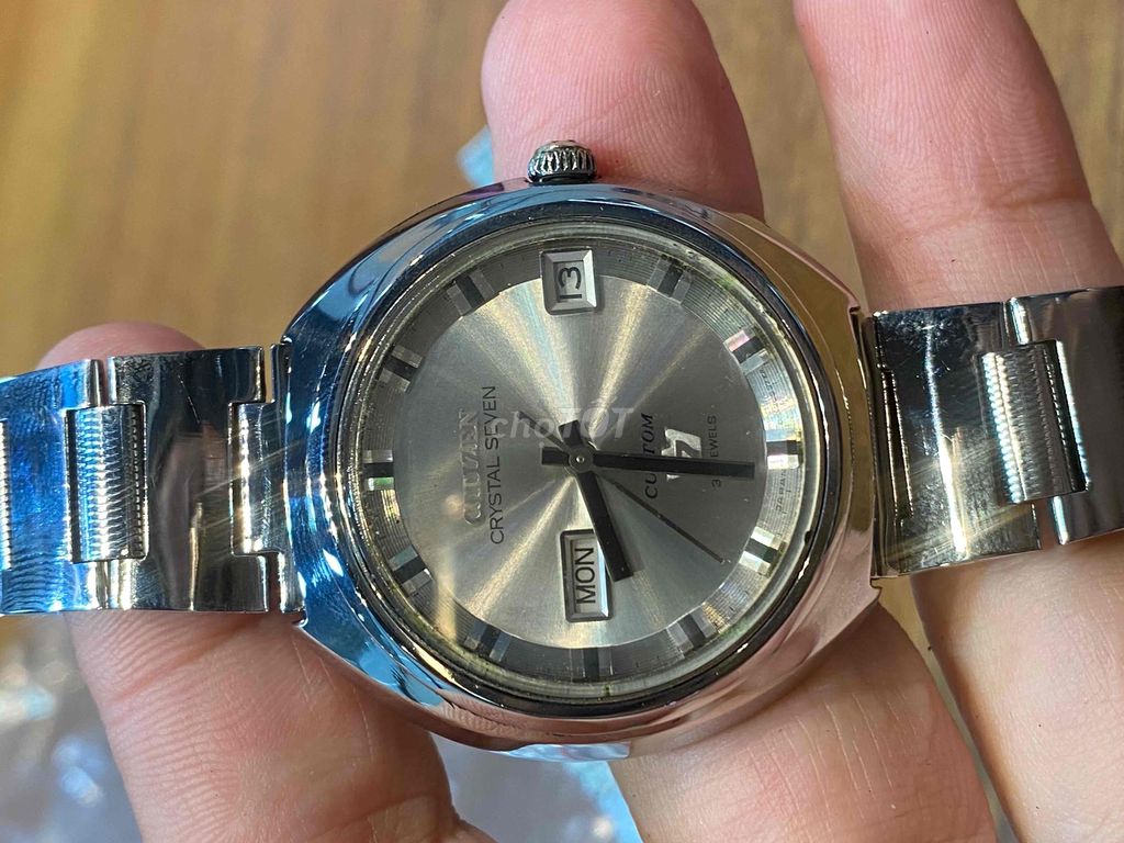 Citizen Crystal 7.!30j Hai lịch Full thép SS