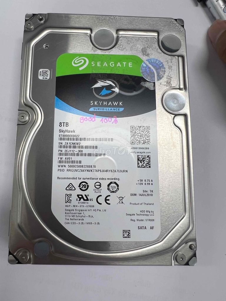 Ổ cứng Seagate SkyHawk ST8000VX0022 8TB. Mua bán Linh kiện (RAM, Card...) tại Huyện Bình Chánh Tp Hồ Chí Minh được đăng bởi Tu hình 1