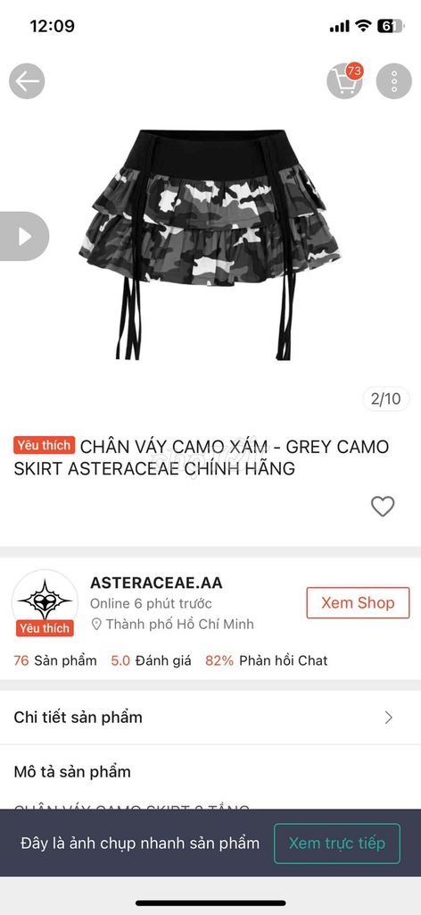 Chân váy Nữ ASTERACEAE Xám camo. Mua bán Quần áo tại Huyện Chương Mỹ Hà Nội được đăng bởi Nguyễn Phương Linh hình 1