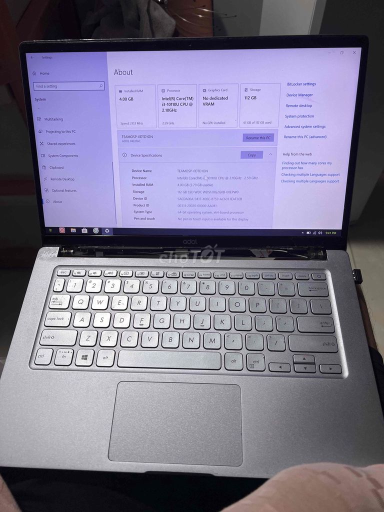 Addol Laptop i3 gen 10 4GB/128GB Bạc. Mua bán Laptop tại Quận 3 Tp Hồ Chí Minh được đăng bởi Tòng Đặng hình 1