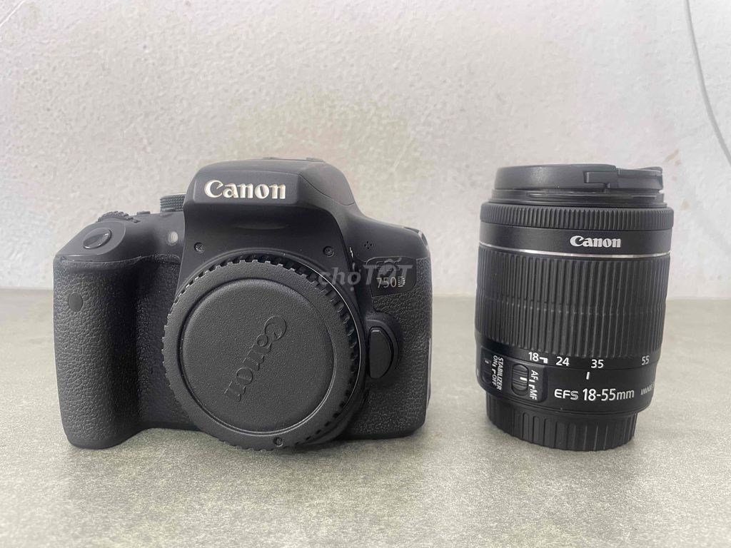 canon 750d kèm ống kính 18 55 stm