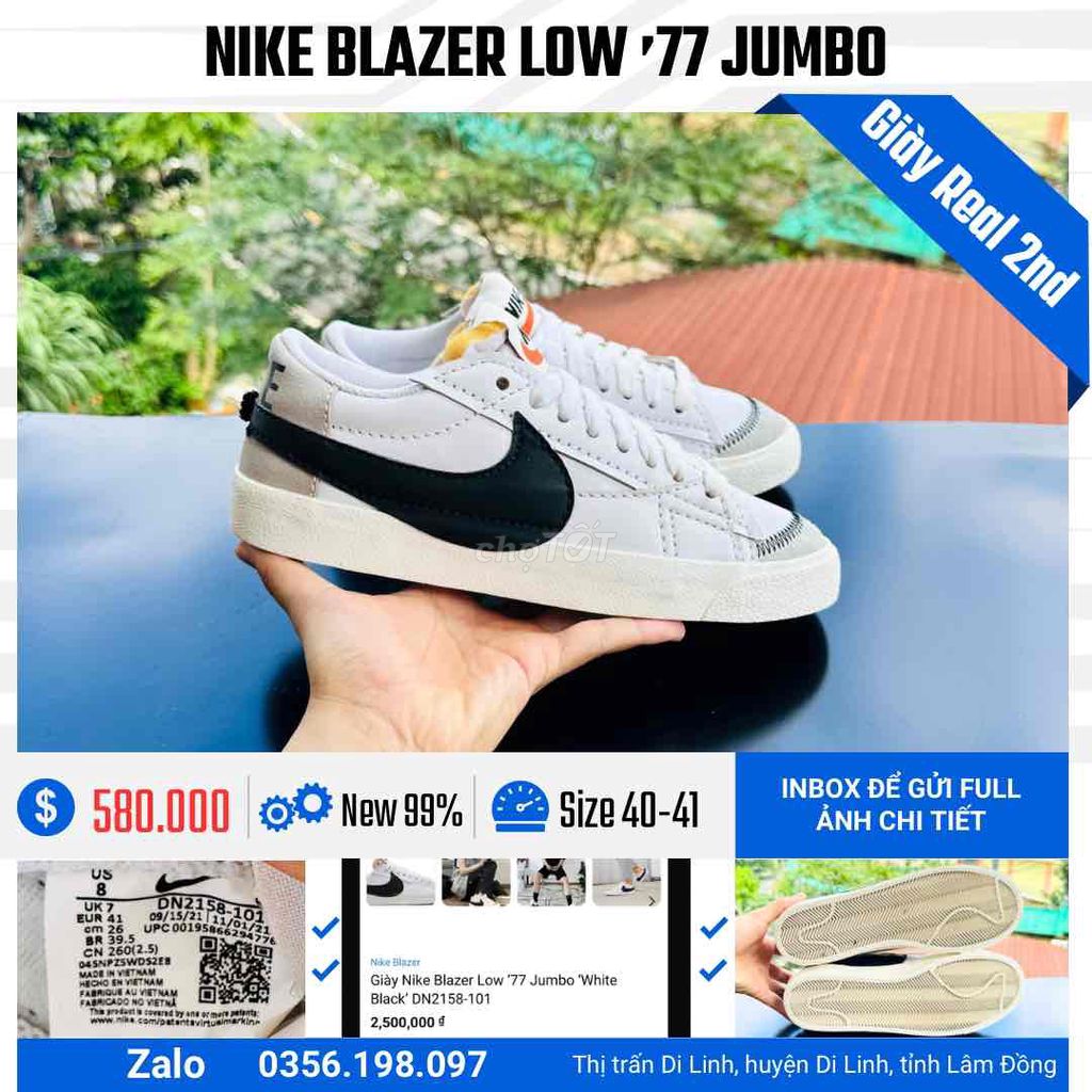 [CHÍNH HÃNG][Mới 99%] Nike Blazer Jumbo. mới 2tr5