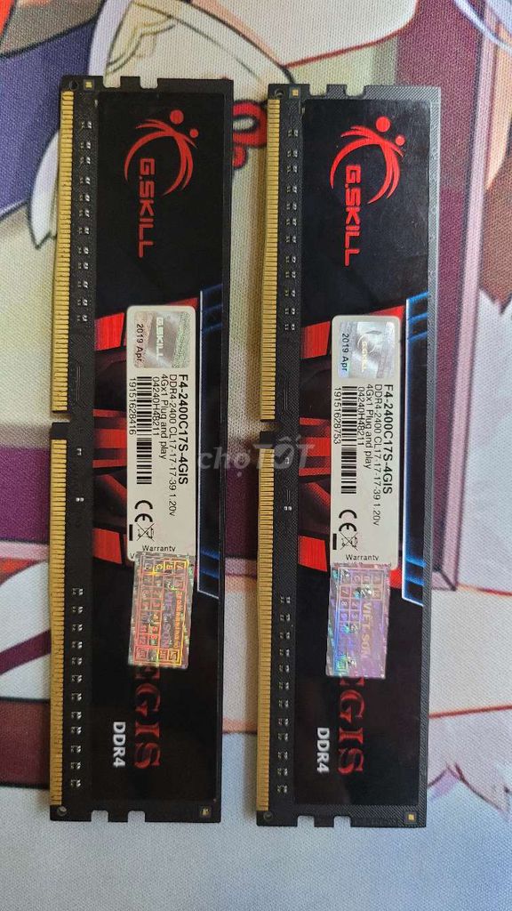 Thanh lý 1 cặp ram G.Skill DDR4 4GB-Bus 2400