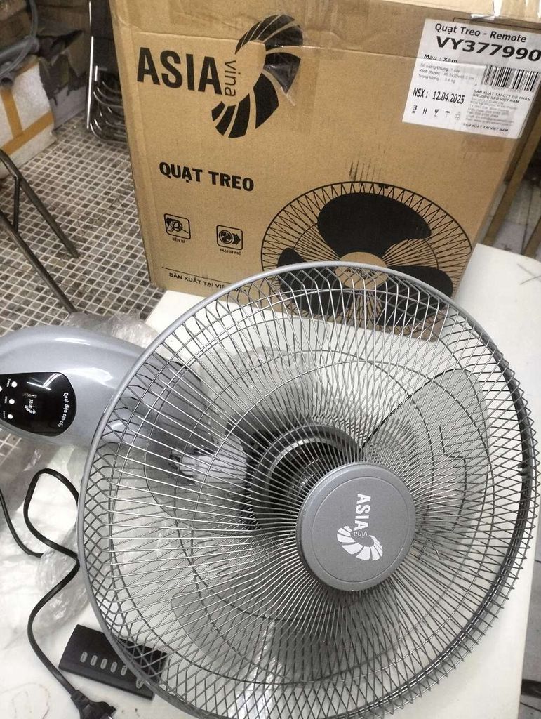 Quạt treo tường ASIA Điều khiển Xám. Mua bán Quạt tại Quận Cái Răng Cần Thơ được đăng bởi Phúc  hình 1