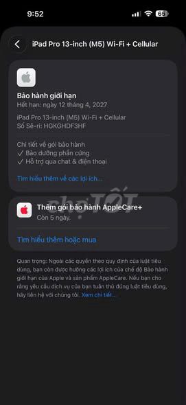 Apple iPad Pro 13-inch (M5) 256GB Đen. Mua bán Máy tính bảng tại Quận Bình Tân Tp Hồ Chí Minh được đăng bởi Hội Đồ Điện Tử hình 1