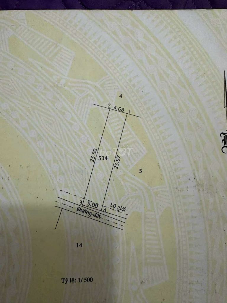 5x25m cho xây dựng.cho hoàn công giá 1ty850