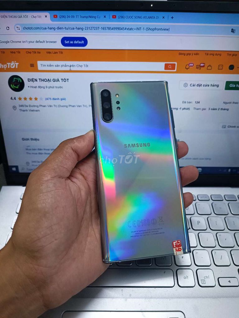 SAMSUNG NOTE 10 PLUS 12GB/512GB SNAP 855 FULL CN. Mua bán Điện thoại tại Quận Bình Thạnh Tp Hồ Chí Minh được đăng bởi Dân Mobile hình 1
