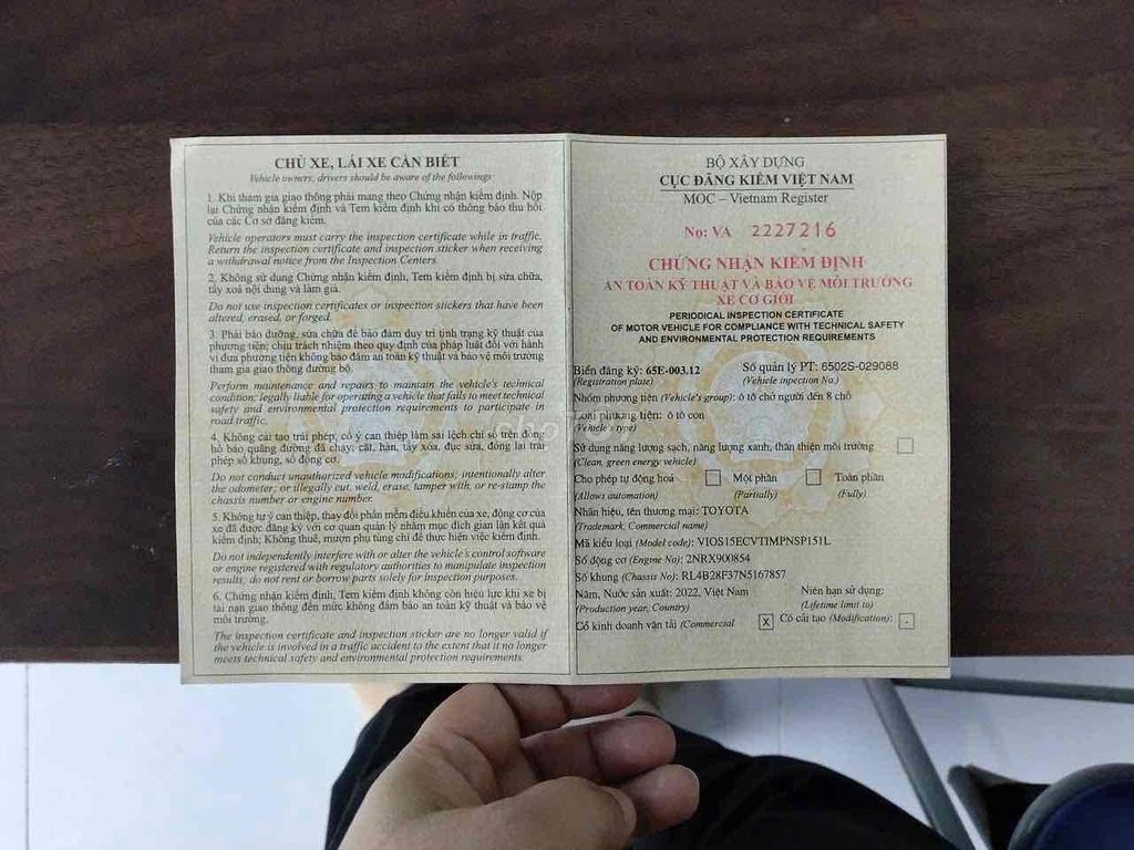 Toyota Vios 2022 - 120000 km. Mua bán Ô tô tại Quận Cái Răng Cần Thơ được đăng bởi ÔTÔ TRẦN BẢO hình 12