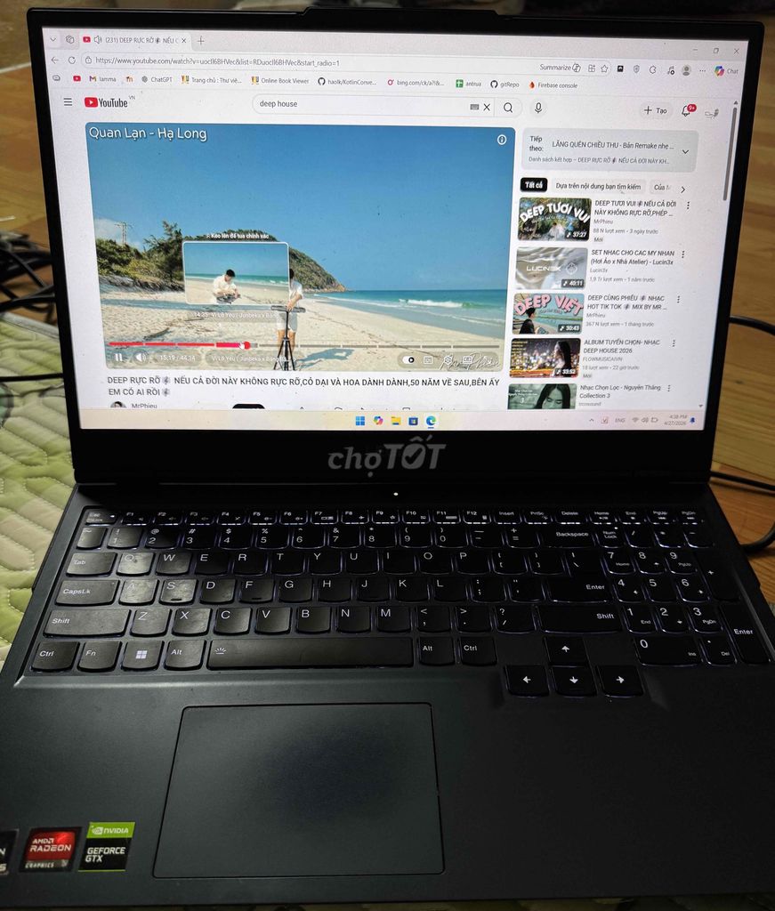 Lenovo Legion 5 - AMD, SSD 256GB, RAM 16GB. Mua bán Laptop tại Quận Ngũ Hành Sơn Đà Nẵng được đăng bởi Lê Trường An hình 1
