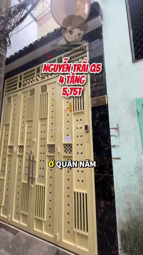 Bán nhà Nguyễn Trãi, Quận 5, 4 tầng, 3PN, 5.75 tỷ