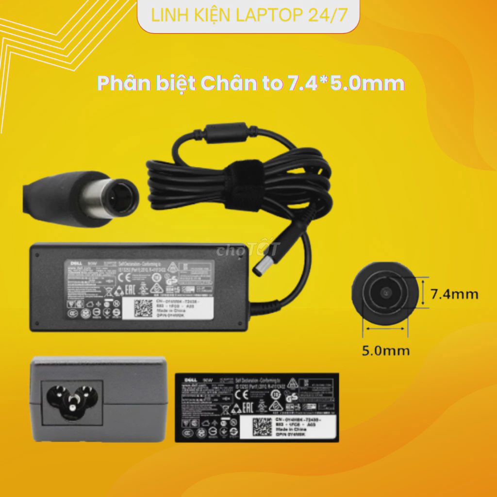 Sạc laptop Dell 65W  new bh 6 tháng giao tận nơi. Mua bán Phụ kiện (Màn hình, Chuột...) tại Quận Thanh Khê Đà Nẵng được đăng bởi  LAPTOP pc  hình 1