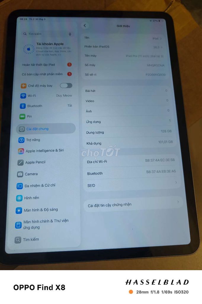 Apple iPad Pro M1 2021 11 inch 128GB. Mua bán Máy tính bảng tại Quận Hoàng Mai Hà Nội được đăng bởi Nguyễn Mạnh hình 1