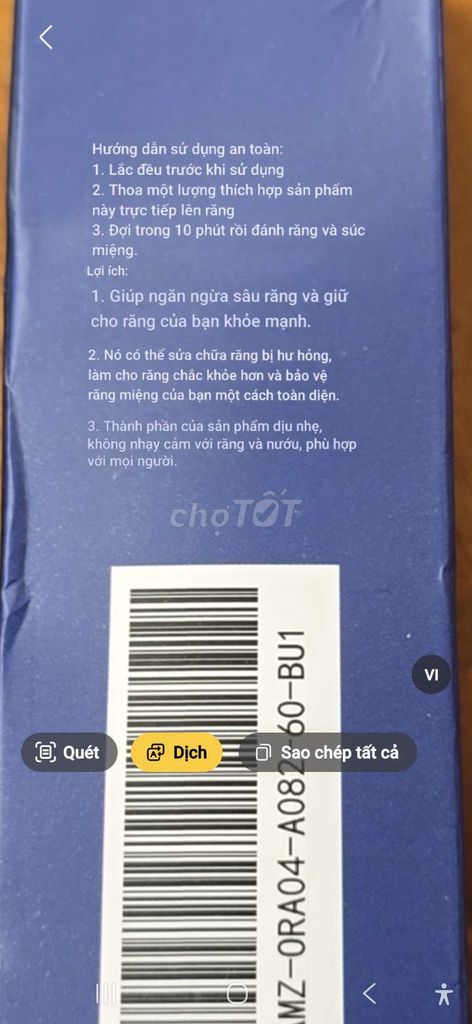 Kem đánh răng Droxya Cavity Heal. Mua bán Phụ kiện thời trang khác tại Thị xã Thái Hòa Nghệ An được đăng bởi Hiển Hoàng hình 1