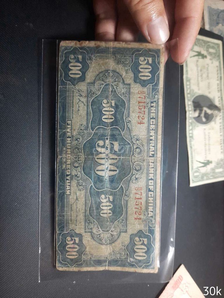 Tiền giấy Trung Quốc 500 Yuan cũ. Mua bán Đồ sưu tầm, đồ cổ tại Thành phố Tân An Long An được đăng bởi xu tiền giấy  hình 1
