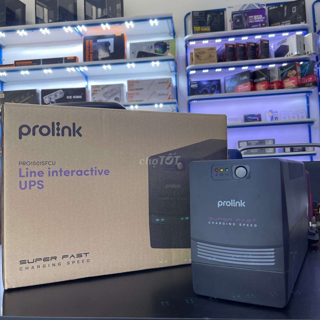 Bộ lưu điện UPS Prolink PRO1501SFCU 900W. Mua bán Phụ kiện (Màn hình, Chuột...) tại Thành phố Tam Kỳ Quảng Nam được đăng bởi METECH COMPUTER hình 1