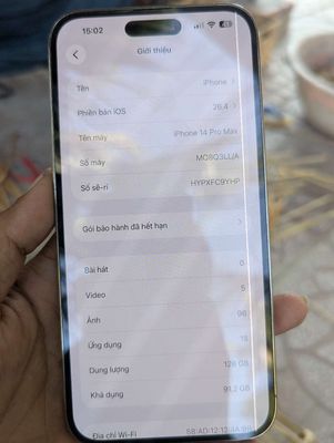 Apple iPhone 14 Pro Max 128GB Vàng