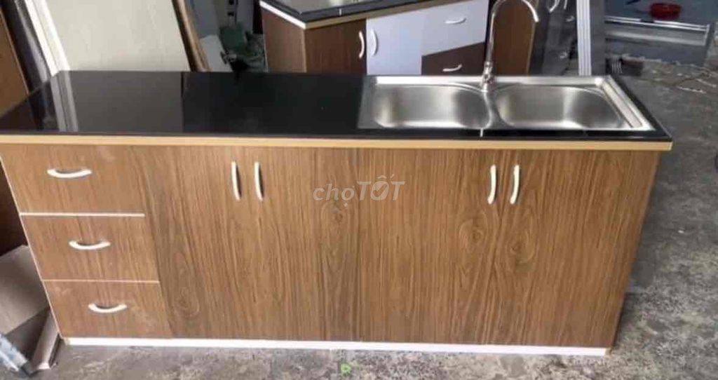 Tủ bếp Nhựa Đài Loan Vân gỗ. Mua bán Tủ, kệ gia đình tại Quận Gò Vấp Tp Hồ Chí Minh được đăng bởi Hong Le hình 1